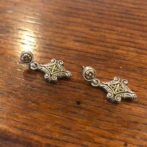 Brighton Silver and Gold Earrings